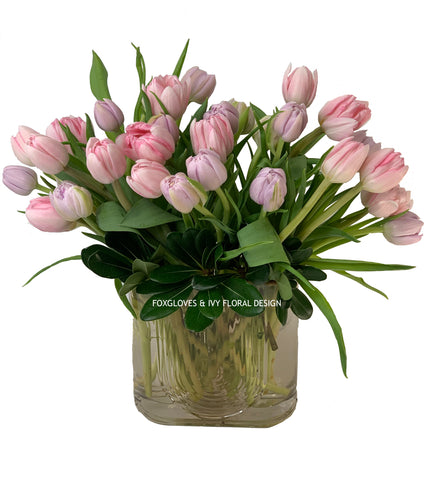 30 Dutch Tulips arranged